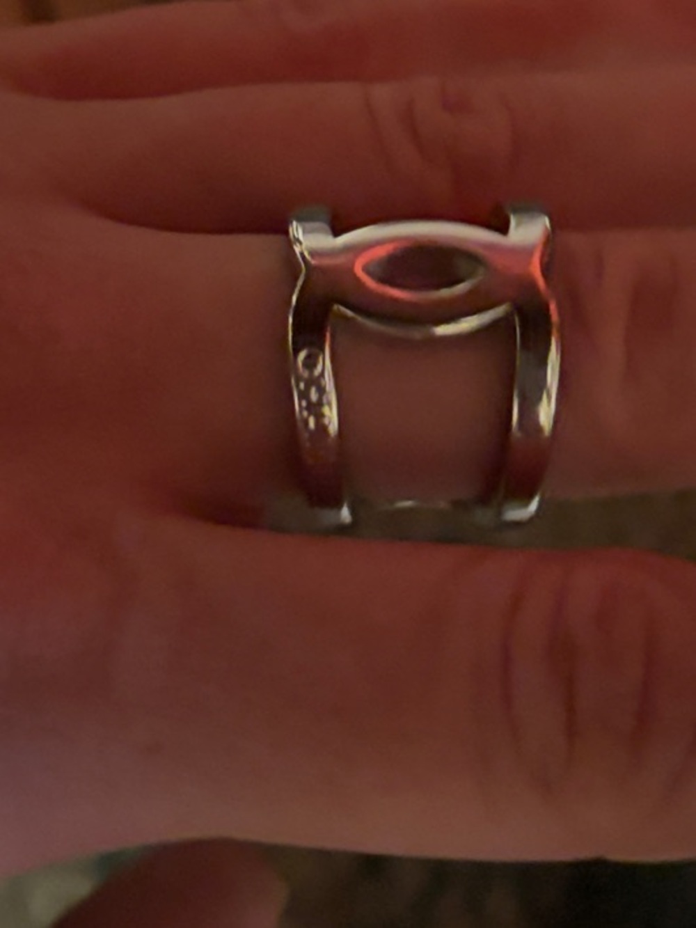 🔗 (SIZE 6.5) CC open metal cuff RING 💅 - Picture 10 of 16
